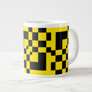 yellow black not chess table giant coffee mug