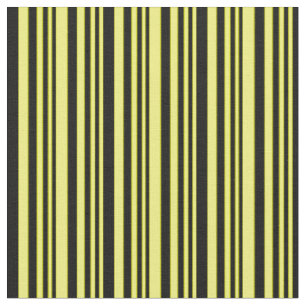 Yellow & Black Pattern of Stripes Fabric