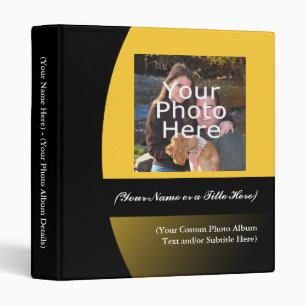 Yellow/Black Personalized Photo Album Binder