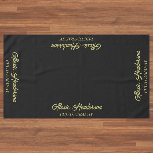 Yellow & Black Photography Business Display Booth Tablecloth