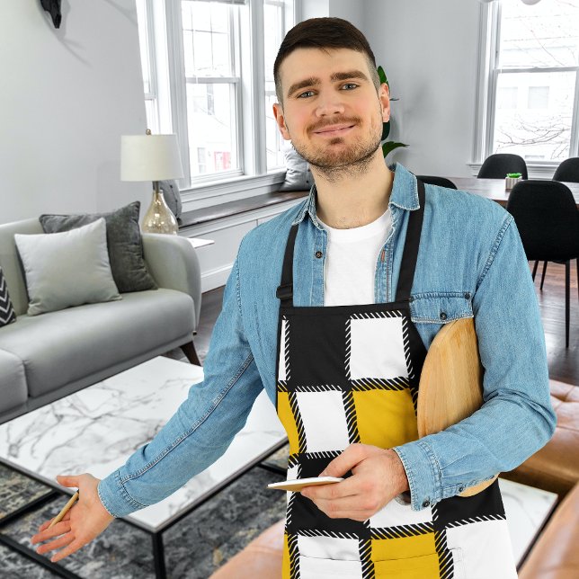 Yellow Black Plaid Apron (Creator Uploaded)