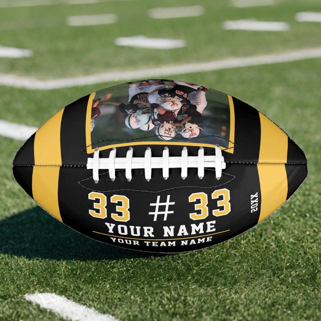 Yellow Black Player Name Number Team Photo Football (Creator Uploaded)