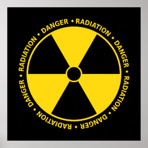 Yellow & Black Radiation Symbol Poster