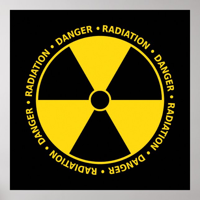 Yellow & Black Radiation Symbol Poster (Front)