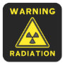 Yellow & Black Radiation Warning Sticker
