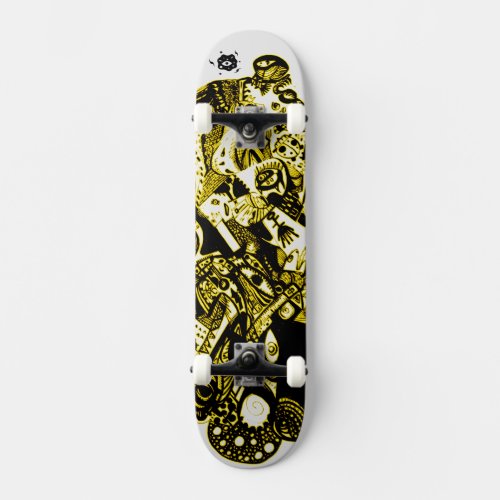 Yellow Black Skateboard