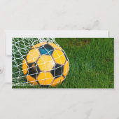 Yellow & Black Soccer Ball in Net (Front)