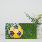 Yellow & Black Soccer Ball in Net (Standing Front)