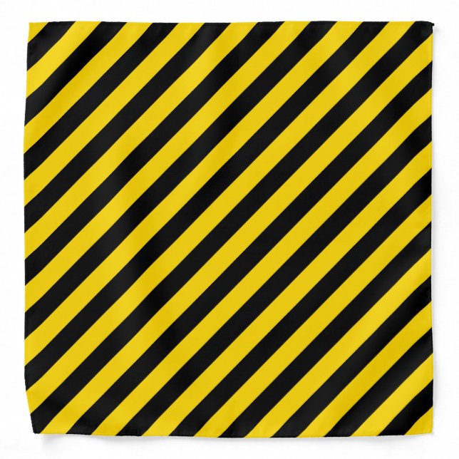 Yellow/Black Stripes Bandana (Front)