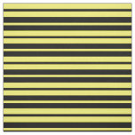 Yellow Black Stripes Pattern Design Fabric