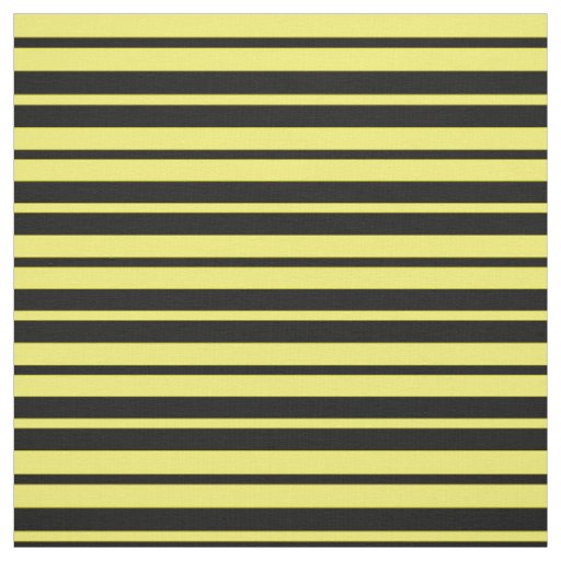 Yellow Black Stripes Pattern Design Fabric
