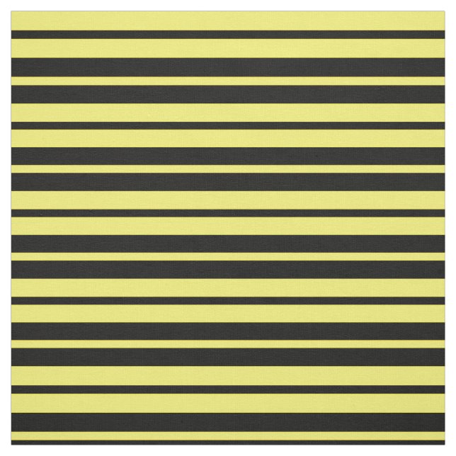 Yellow Black Stripes Pattern Design Fabric (Swatch)