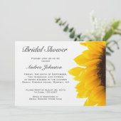 Yellow Black Sunflower Bridal Shower Invitation (Standing Front)