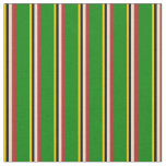 [ Thumbnail: Yellow, Black, Tan, Red, and Green Colored Lines Fabric ]