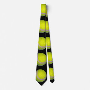Yellow Black Tennis Ball Pattern, Neck Tie