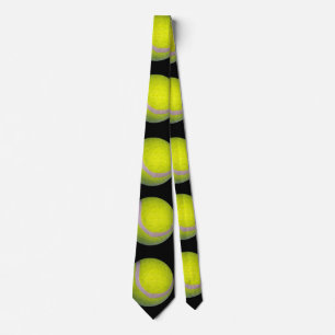Yellow Black Tennis Ball Pattern, Neck Tie