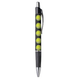 Yellow Black Tennis Ball Pattern, Pen