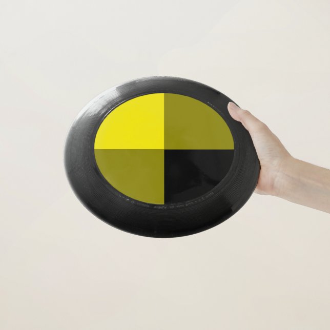 Yellow Black Wham-O Frisbee (In Hand)