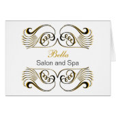 yellow black & white Chic Business Thank You Cards (Front Horizontal)