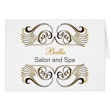 yellow black & white Chic Business Thank You Cards