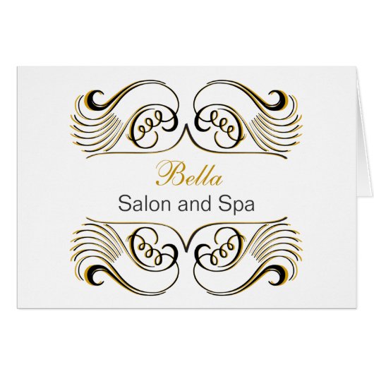 yellow black & white Chic Business Thank You Cards (Front Horizontal)