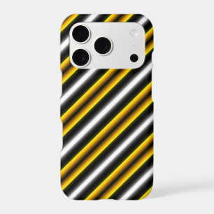 Yellow Black White Rainbow Stripes iPhone 17 Pro Case