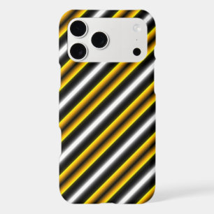 Yellow Black White Rainbow Stripes iPhone 17 Pro Max Case