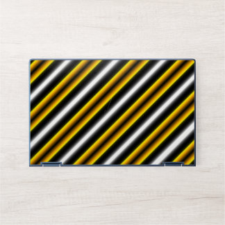 Yellow Black White Rainbow Stripes HP Laptop Skin