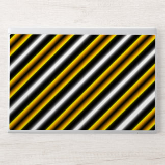 Yellow Black White Rainbow Stripes HP Laptop Skin