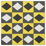 Yellow Black White Rhombus Diamond Shape  Fabric