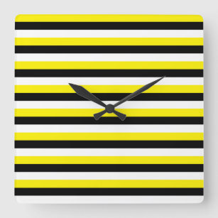 Black White And Yellow Stripes Wall Art & Décor
