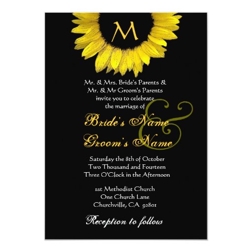 Yellow And Black Invitations 9