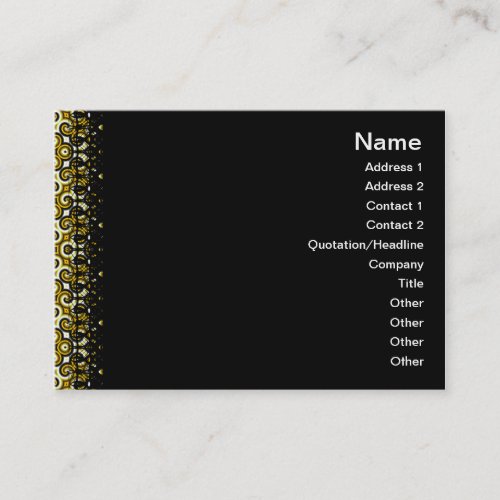 Yellow Black White Waves Small Business Card Templates