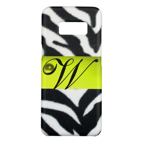 YELLOW BLACK WHITE ZEBRA FUR MONOGRAMTopaz Case_Mate Samsung Galaxy S8 Case