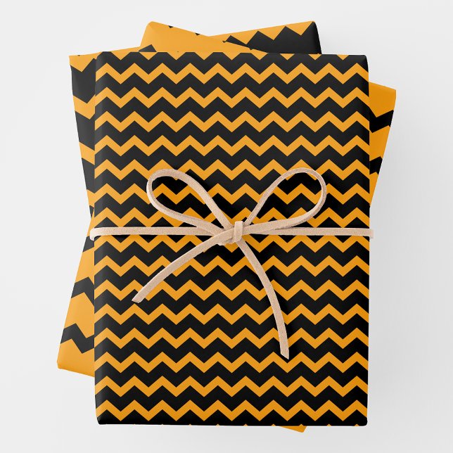 Yellow & Black Zigzag Chevron Playful & Bold Wrapping Paper Sheets (Yellow & Black Zigzag Chevron Playful & Bold Wrapping Paper Sheets)