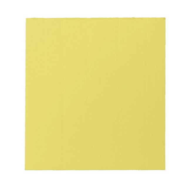 Yellow Blank Plain DIY template add text photo Notepad (Front)