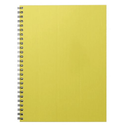 Yellow Blank Plain DIY template add text photo Spiral Notebook | Zazzle