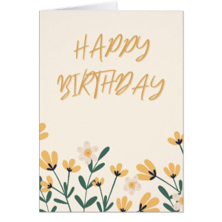 Yellow Bloom - Happy Birthday Cards