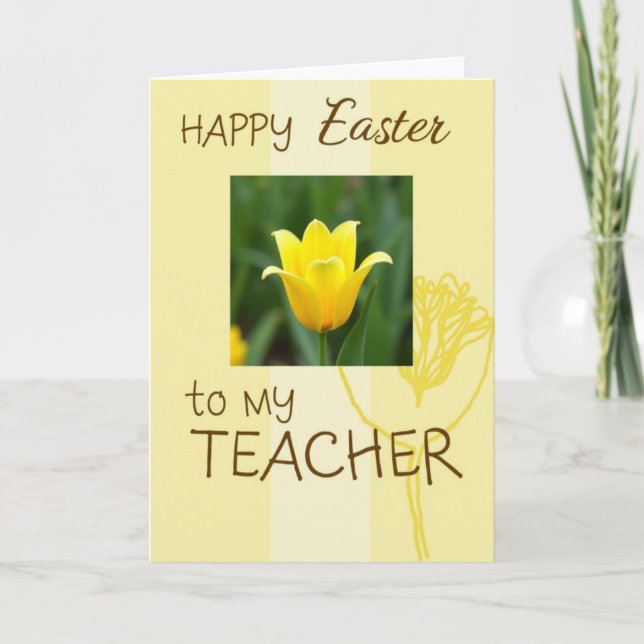 Yellow Bloom Thanks Card (Front)