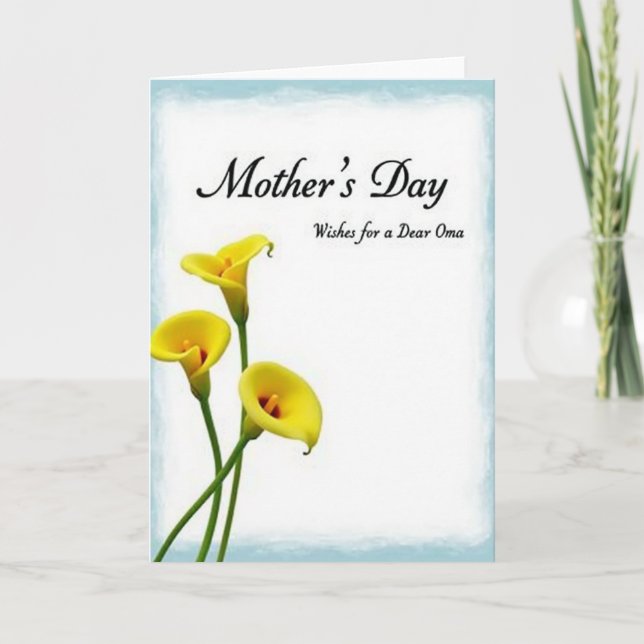 Yellow Blooms Mothers Day Card (Front)