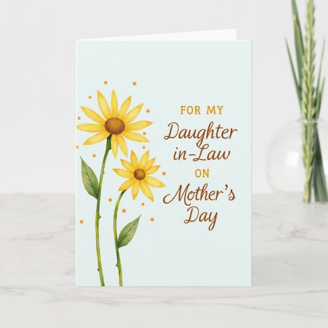 Yellow Blossom Day Wish Card (Front)