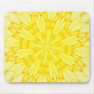 Yellow Blossom Fractal Mouse Pad
