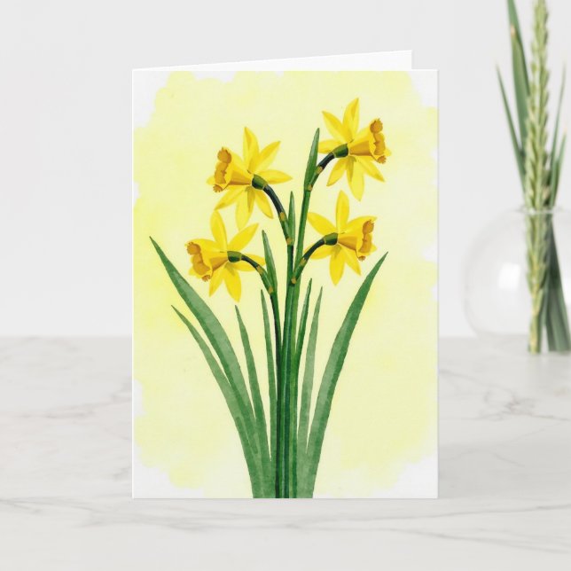 Yellow Blossoms Spring Card (Front)