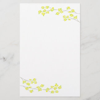 Yellow Blossoms Stationery