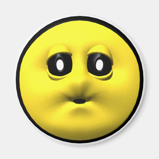 Yellow blowing a kiss magnet (Front)