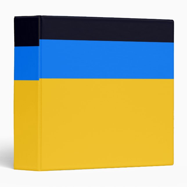 Yellow Blue 3 Ring Binder (Front/Spine)