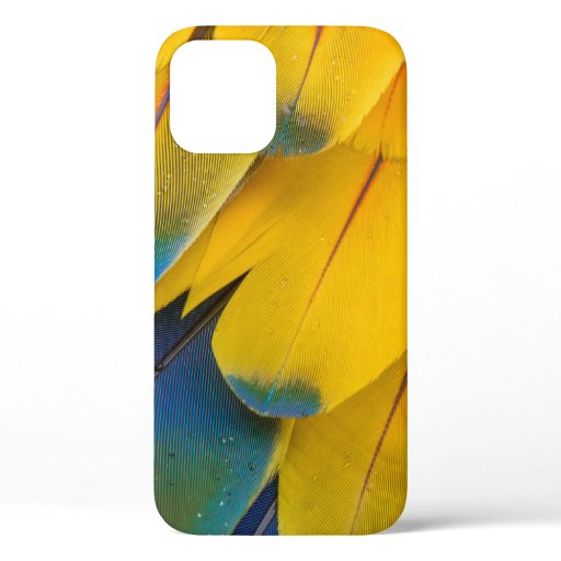 YELLOW BLUE AND RED BIRDS OF PARADISE FLOWER iPhone 12 CASE