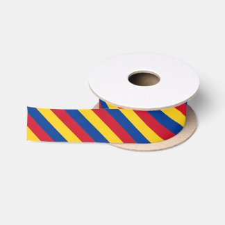 Yellow, blue and red colour ribbon