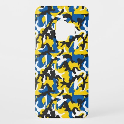 Yellow Blue Camouflage Army Military Como Print Case-Mate Samsung Galaxy S9 Case