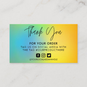 Yellow Blue Color Shift Business Card